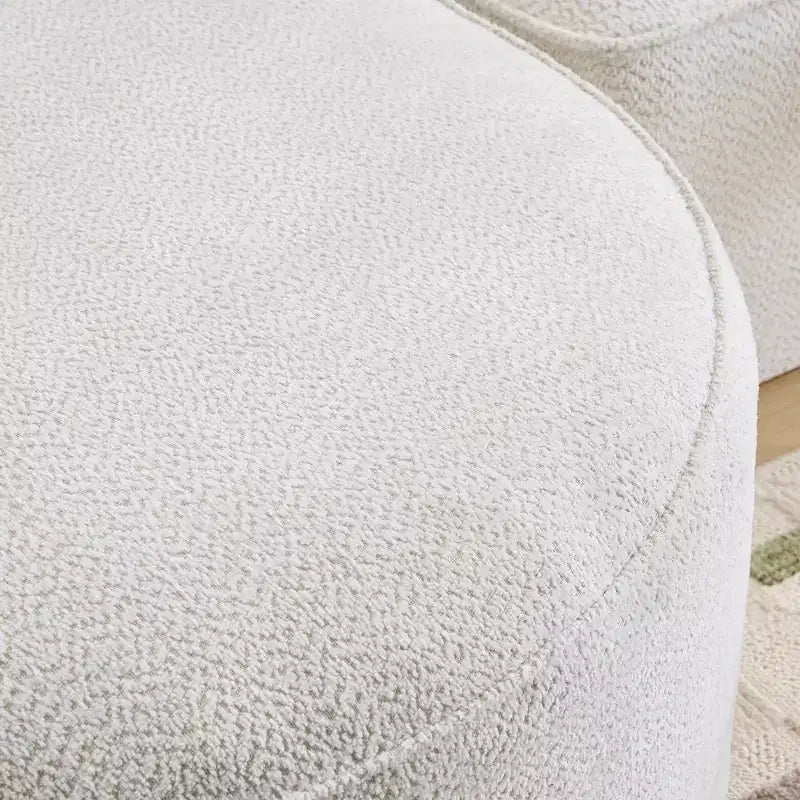 GDFStudio Luminara 124.5 Modern Curved Compression Chenille Sofa with 7 Pillows
