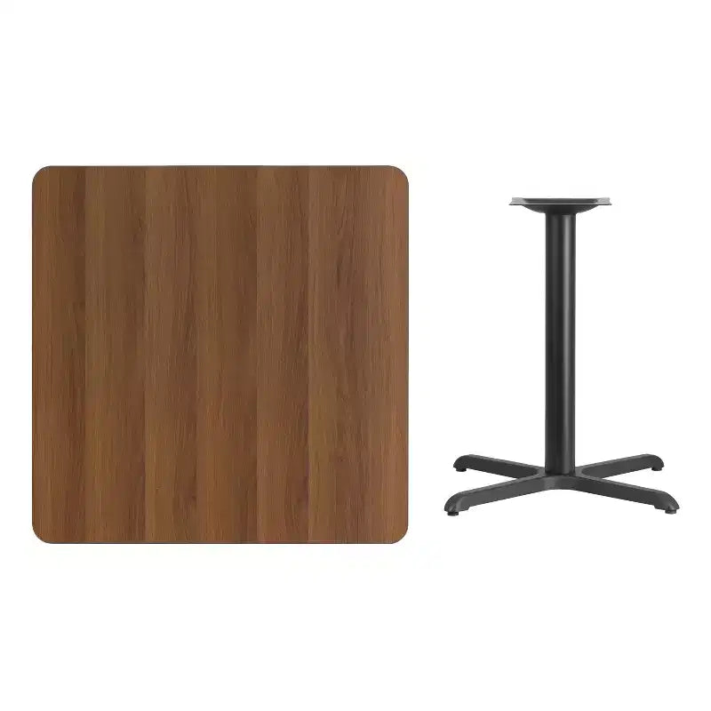 Emma and Oliver 36 Square Laminate Table Top with 30x30 Table Height Base